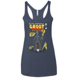 T-Shirts Vintage Navy / X-Small The Incredible Groot Women's Triblend Racerback Tank