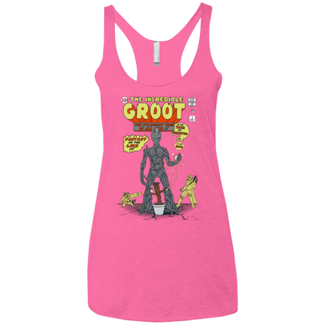 T-Shirts Vintage Pink / X-Small The Incredible Groot Women's Triblend Racerback Tank