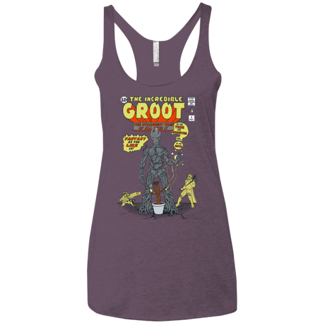 T-Shirts Vintage Purple / X-Small The Incredible Groot Women's Triblend Racerback Tank