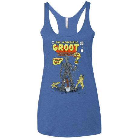 T-Shirts Vintage Royal / X-Small The Incredible Groot Women's Triblend Racerback Tank