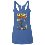 T-Shirts Vintage Royal / X-Small The Incredible Groot Women's Triblend Racerback Tank