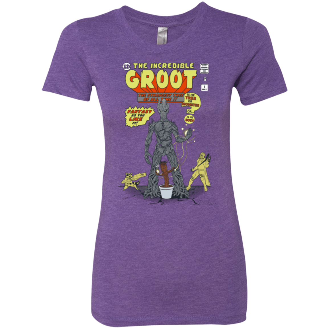 T-Shirts Purple Rush / Small The Incredible Groot Women's Triblend T-Shirt