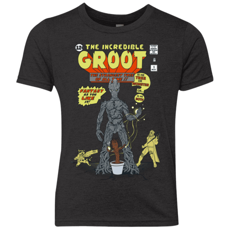 T-Shirts Vintage Black / YXS The Incredible Groot Youth Triblend T-Shirt