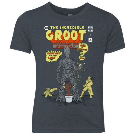 T-Shirts Vintage Navy / YXS The Incredible Groot Youth Triblend T-Shirt