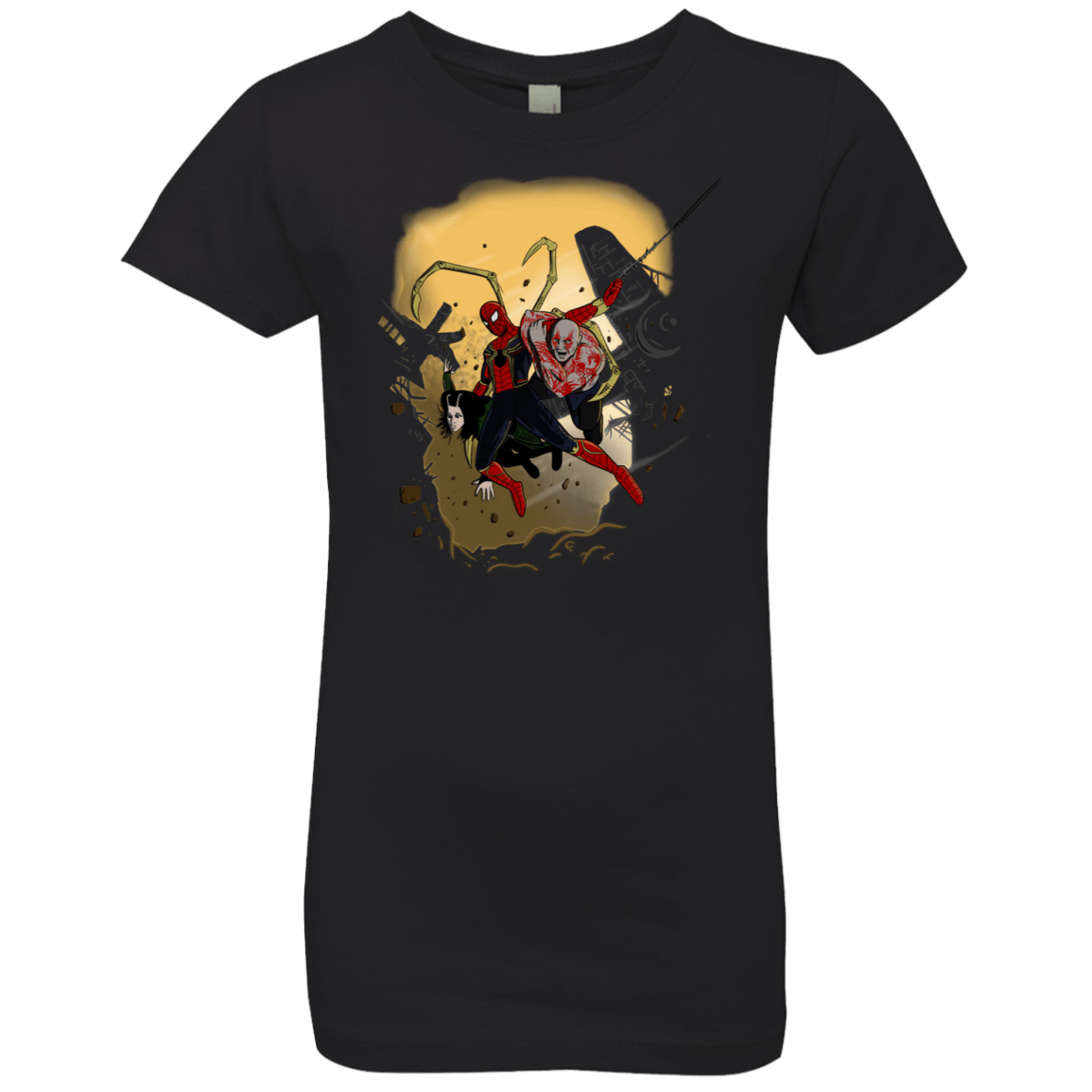 T-Shirts Black / YXS The Infinity Spiderman Girls Premium T-Shirt