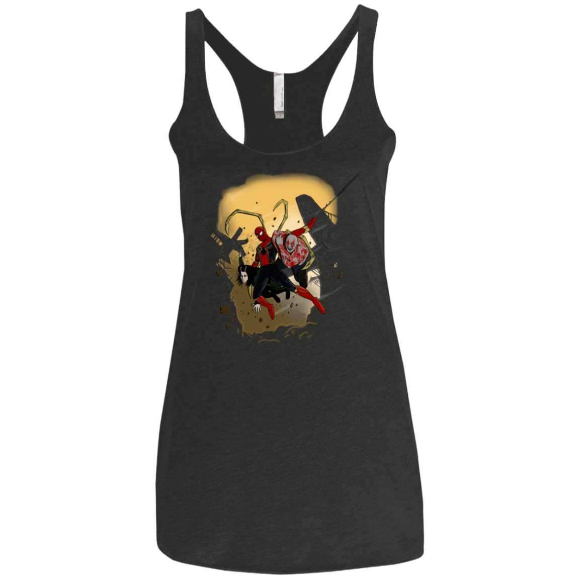 T-Shirts Vintage Black / X-Small The Infinity Spiderman Women's Triblend Racerback Tank