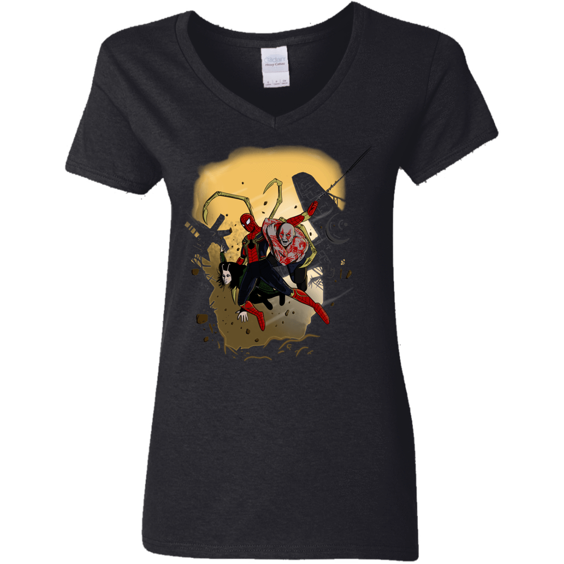 T-Shirts Black / S The Infinity Spiderman Women's V-Neck T-Shirt