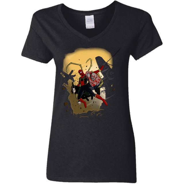 T-Shirts Black / S The Infinity Spiderman Women's V-Neck T-Shirt