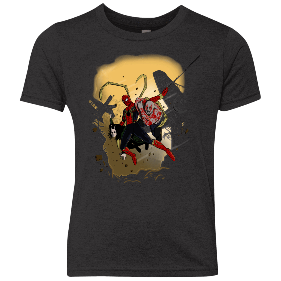 T-Shirts Vintage Black / YXS The Infinity Spiderman Youth Triblend T-Shirt