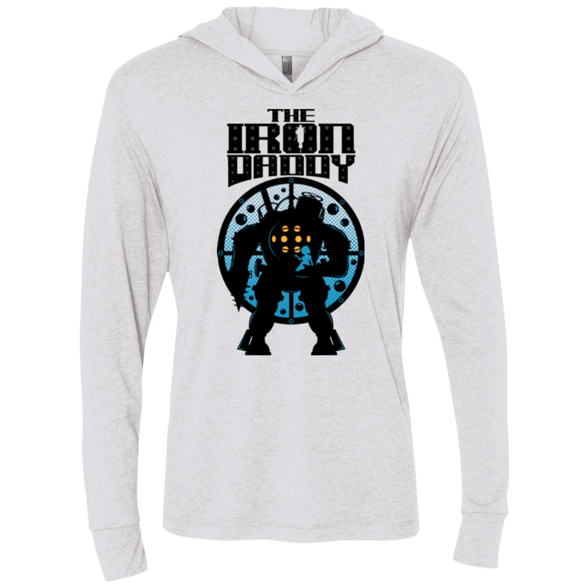 T-Shirts Heather White / X-Small The Iron Daddy Triblend Long Sleeve Hoodie Tee