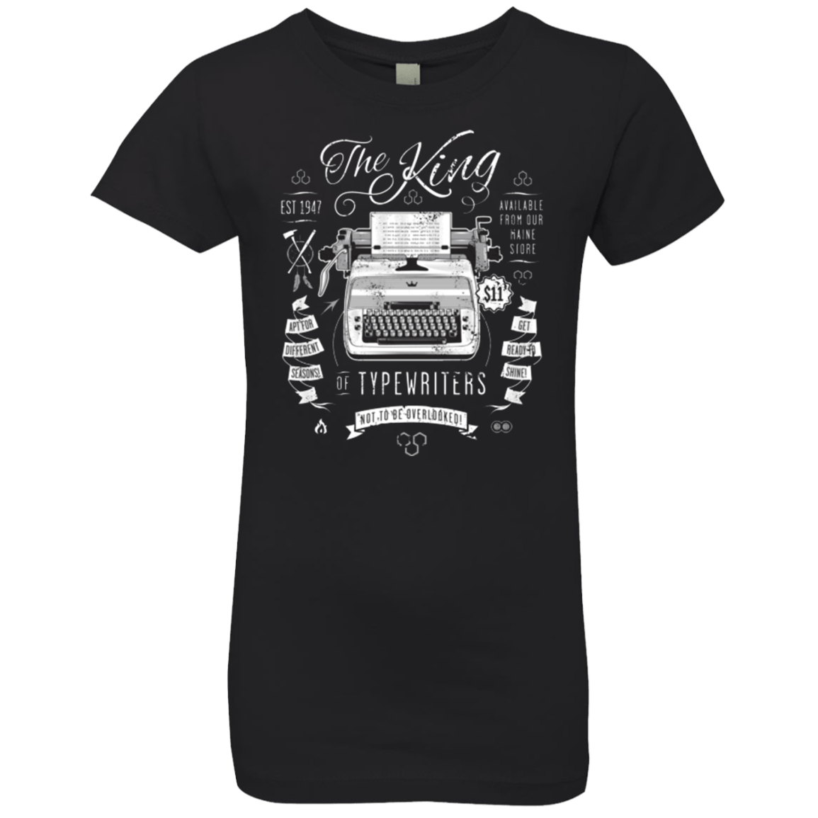 T-Shirts Black / YXS The King of Typewriters Girls Premium T-Shirt