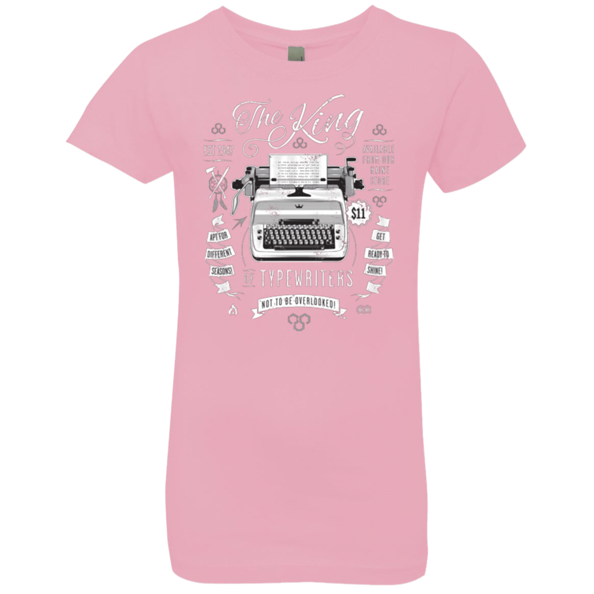 T-Shirts Light Pink / YXS The King of Typewriters Girls Premium T-Shirt