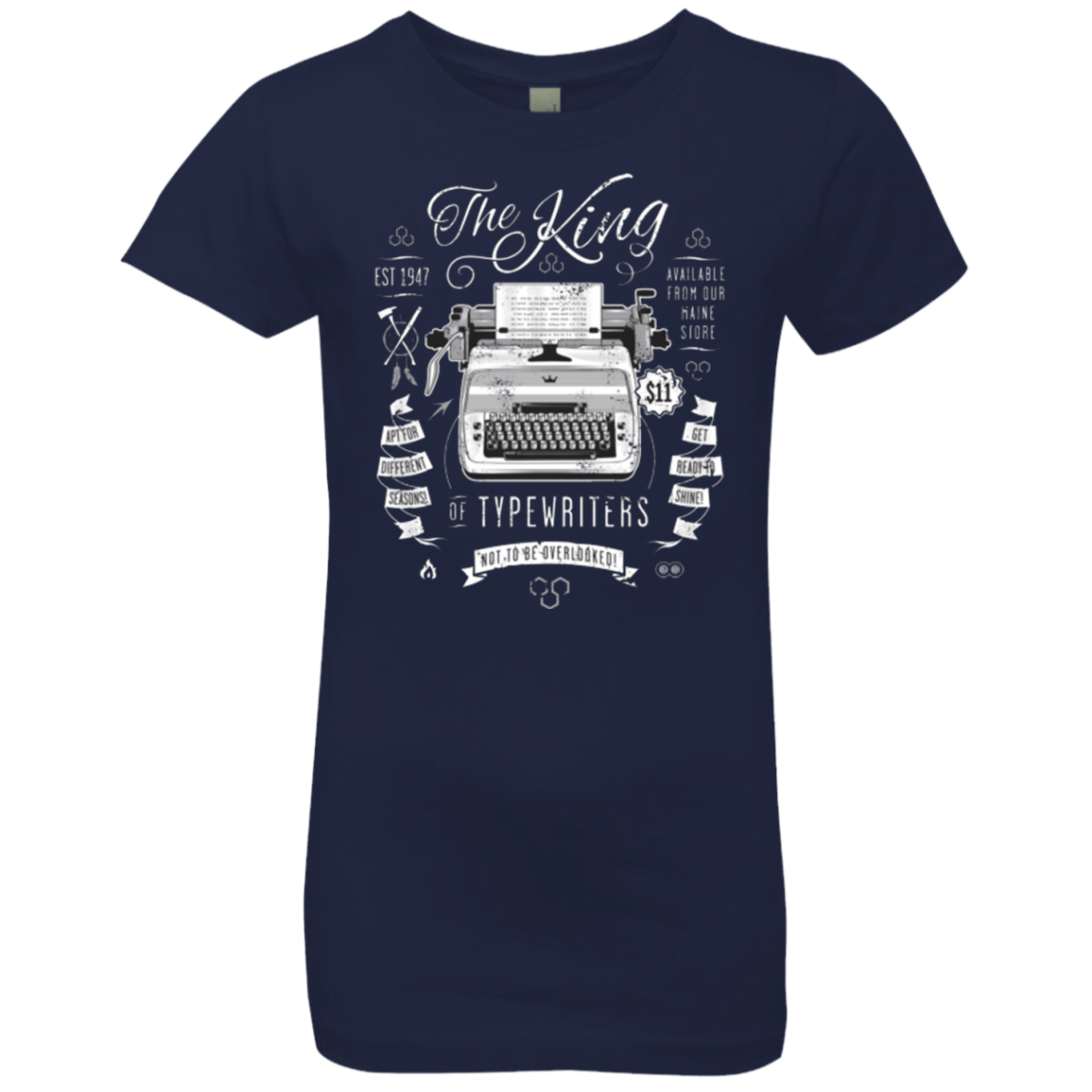 T-Shirts Midnight Navy / YXS The King of Typewriters Girls Premium T-Shirt