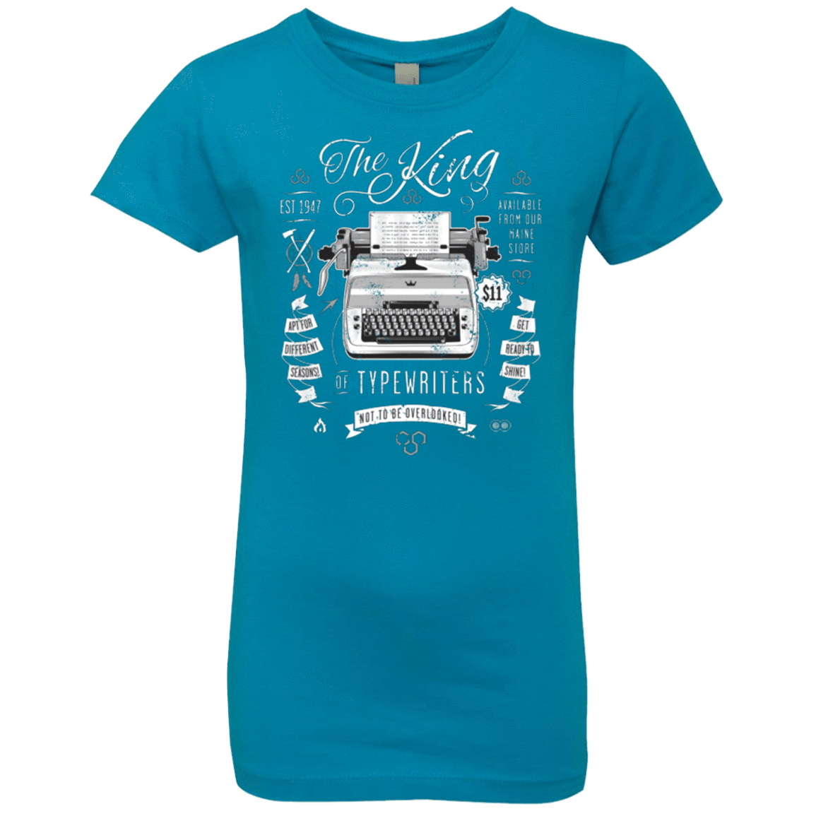 T-Shirts Turquoise / YXS The King of Typewriters Girls Premium T-Shirt
