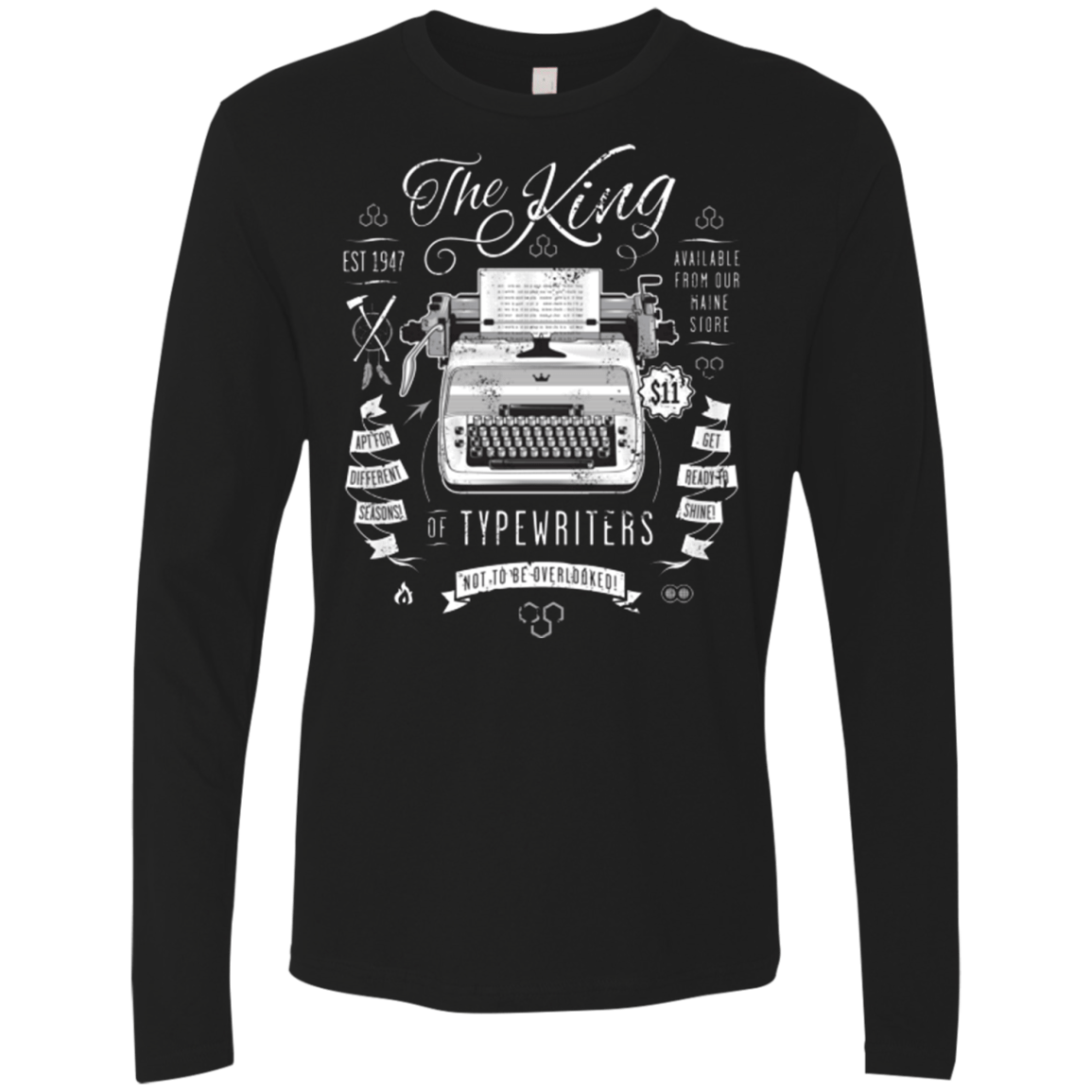 T-Shirts Black / Small The King of Typewriters Men's Premium Long Sleeve