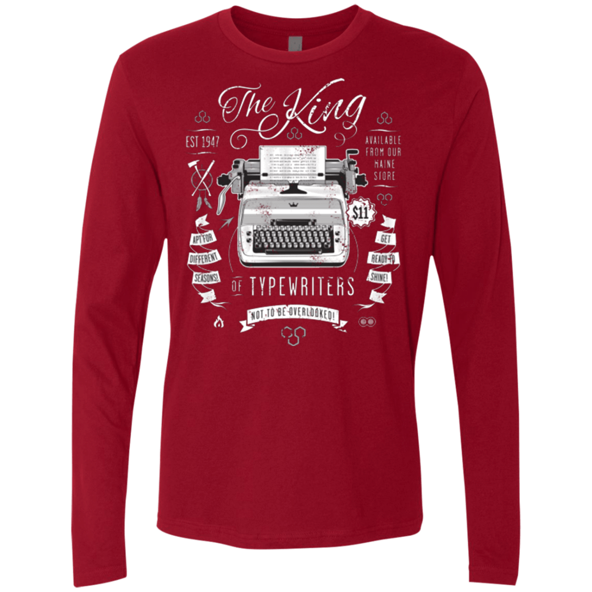 T-Shirts Cardinal / Small The King of Typewriters Men's Premium Long Sleeve