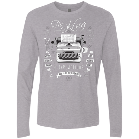 T-Shirts Heather Grey / Small The King of Typewriters Men's Premium Long Sleeve