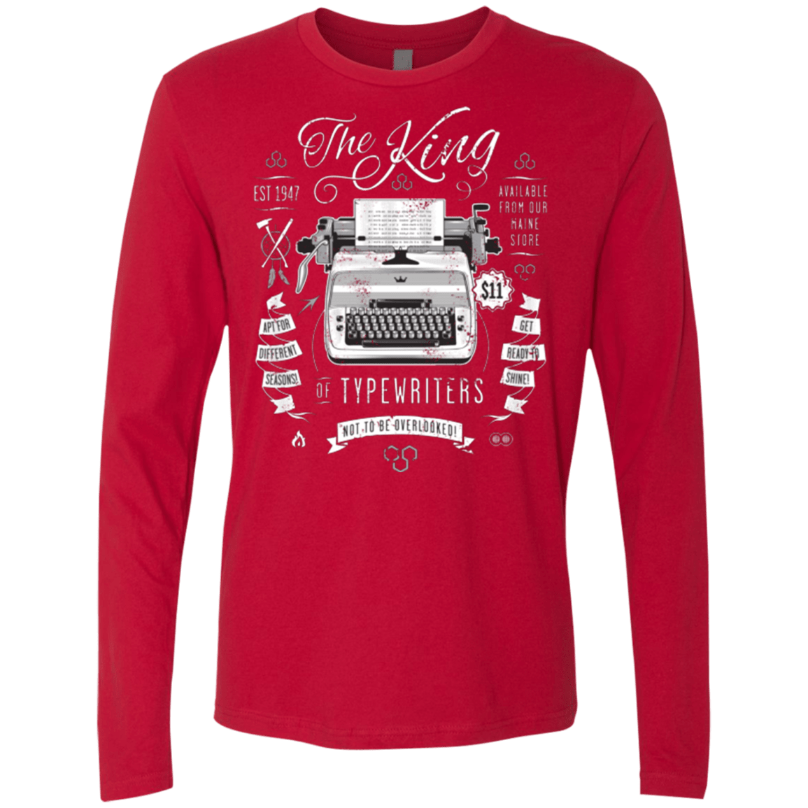 T-Shirts Red / Small The King of Typewriters Men's Premium Long Sleeve