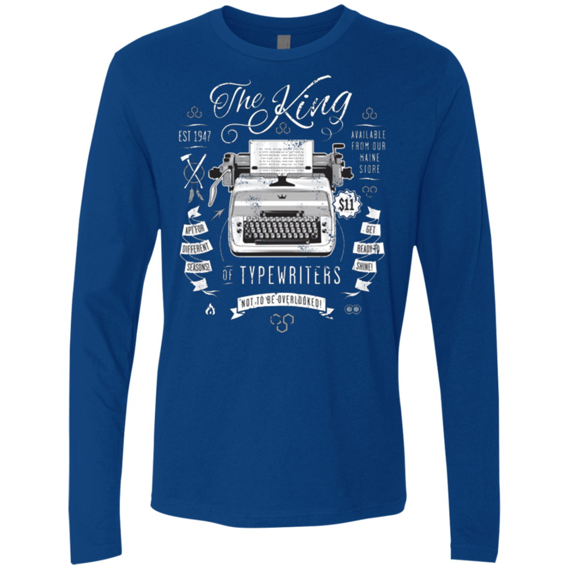 T-Shirts Royal / Small The King of Typewriters Men's Premium Long Sleeve