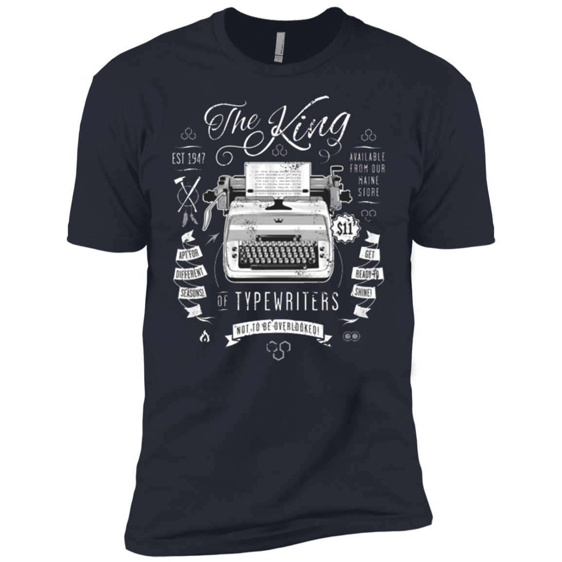 T-Shirts Indigo / X-Small The King of Typewriters Men's Premium T-Shirt
