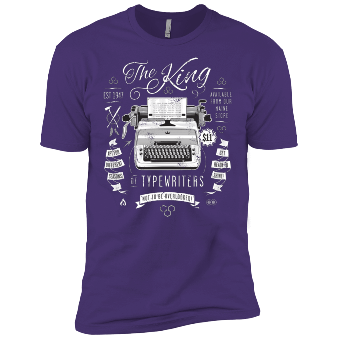T-Shirts Purple / X-Small The King of Typewriters Men's Premium T-Shirt