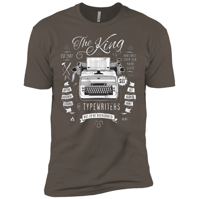 T-Shirts Warm Grey / X-Small The King of Typewriters Men's Premium T-Shirt