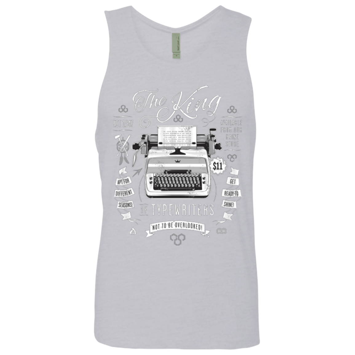 T-Shirts Heather Grey / Small The King of Typewriters Men's Premium Tank Top