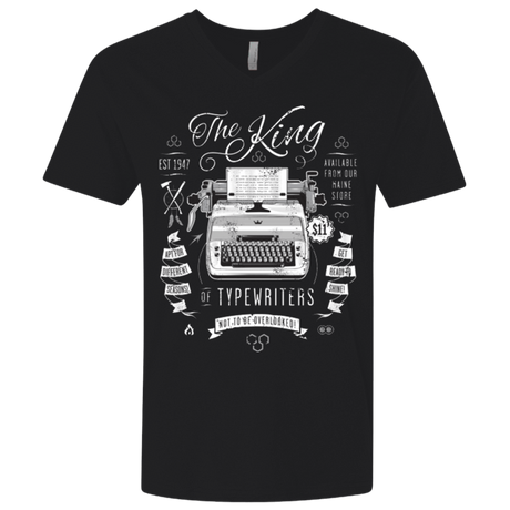 T-Shirts Black / X-Small The King of Typewriters Men's Premium V-Neck