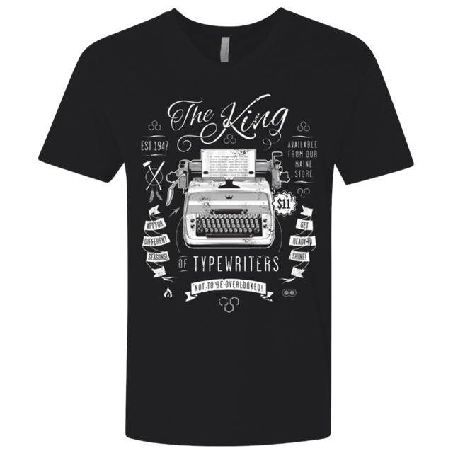 T-Shirts Black / X-Small The King of Typewriters Men's Premium V-Neck
