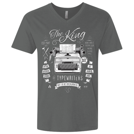 T-Shirts Heavy Metal / X-Small The King of Typewriters Men's Premium V-Neck