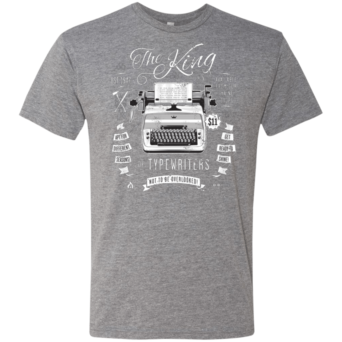 T-Shirts Premium Heather / Small The King of Typewriters Men's Triblend T-Shirt