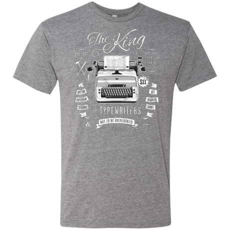 T-Shirts Premium Heather / Small The King of Typewriters Men's Triblend T-Shirt