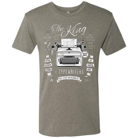 T-Shirts Venetian Grey / Small The King of Typewriters Men's Triblend T-Shirt