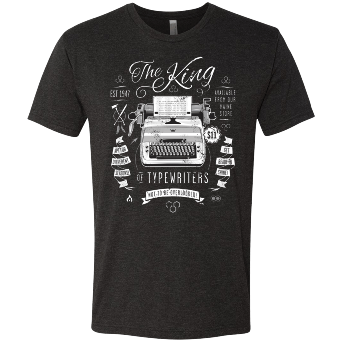 T-Shirts Vintage Black / Small The King of Typewriters Men's Triblend T-Shirt