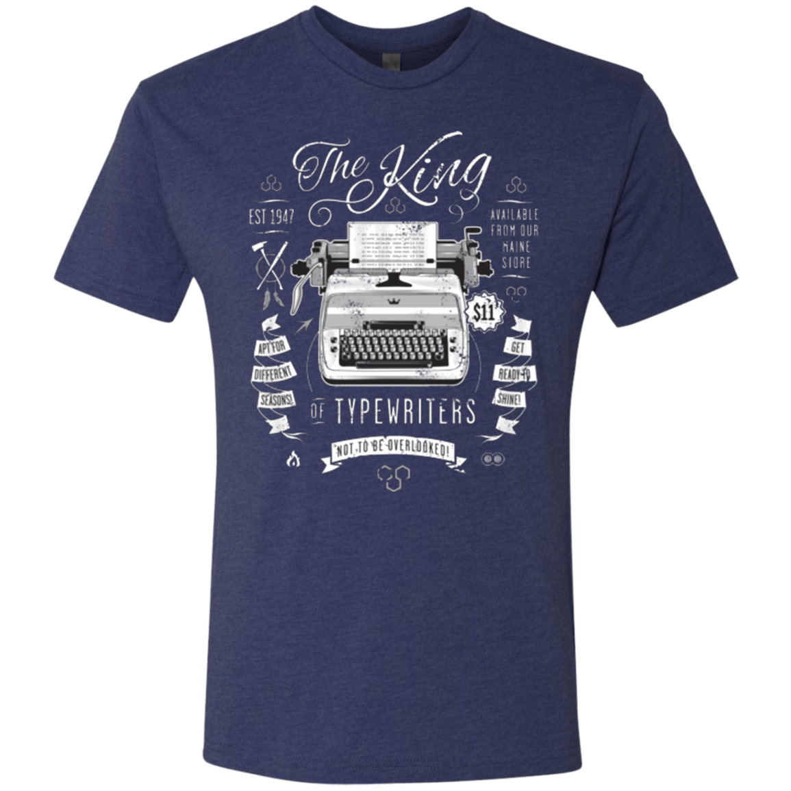 T-Shirts Vintage Navy / Small The King of Typewriters Men's Triblend T-Shirt