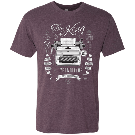 T-Shirts Vintage Purple / Small The King of Typewriters Men's Triblend T-Shirt