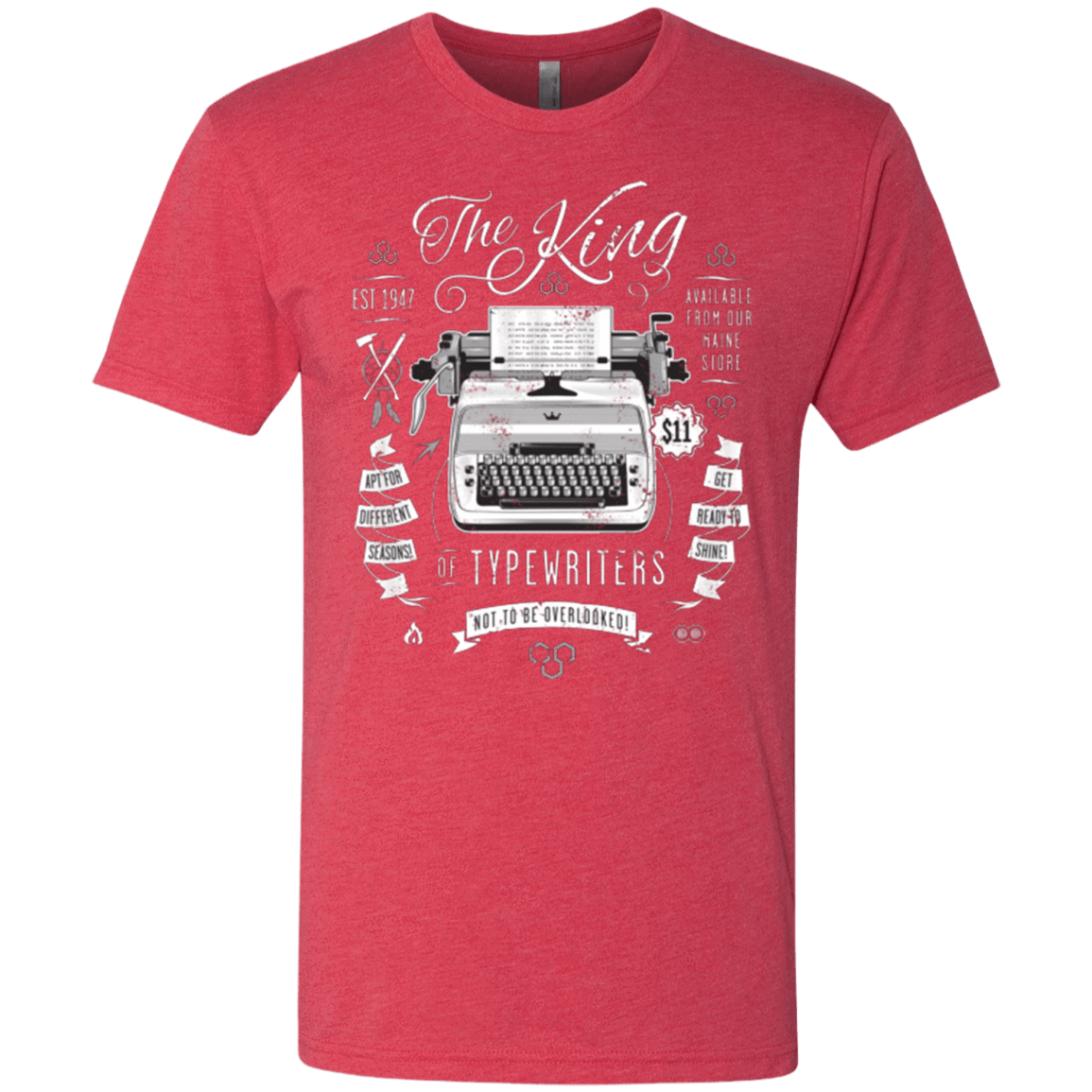 T-Shirts Vintage Red / Small The King of Typewriters Men's Triblend T-Shirt