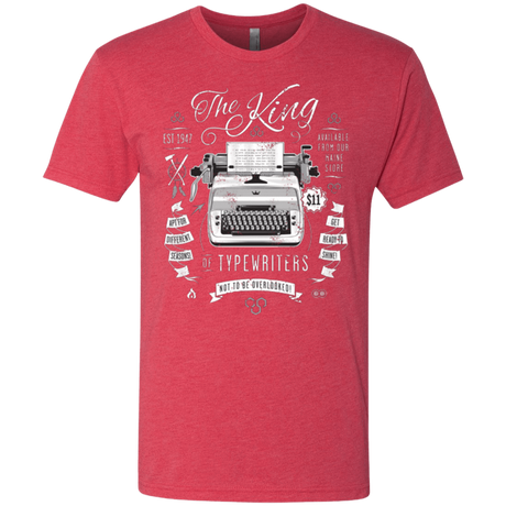 T-Shirts Vintage Red / Small The King of Typewriters Men's Triblend T-Shirt