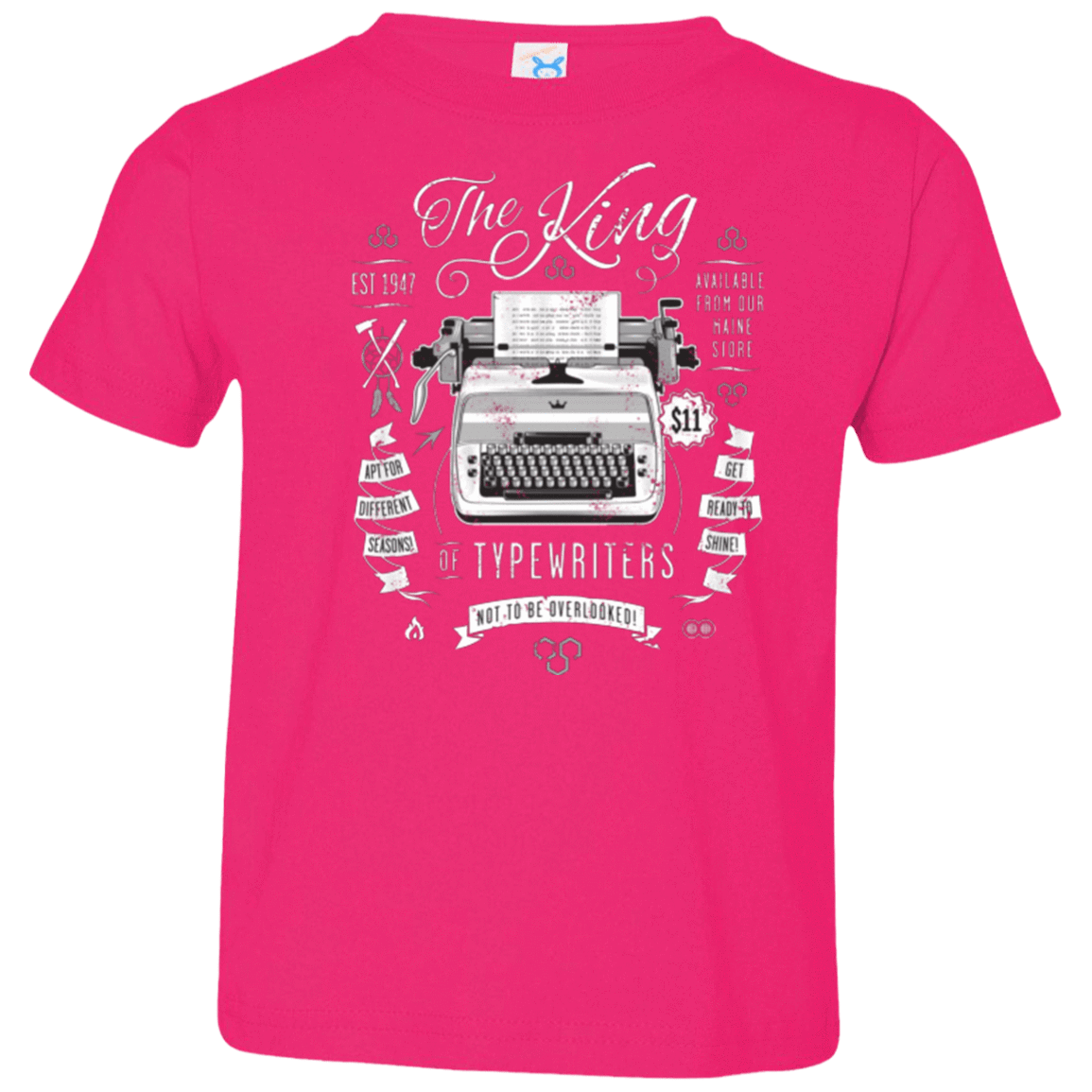 T-Shirts Hot Pink / 2T The King of Typewriters Toddler Premium T-Shirt