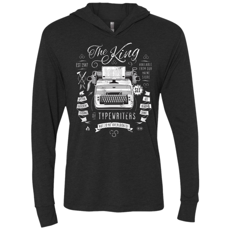 T-Shirts Vintage Black / X-Small The King of Typewriters Triblend Long Sleeve Hoodie Tee