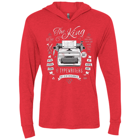 T-Shirts Vintage Red / X-Small The King of Typewriters Triblend Long Sleeve Hoodie Tee