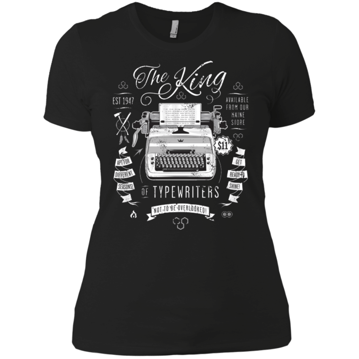 T-Shirts Black / X-Small The King of Typewriters Women's Premium T-Shirt