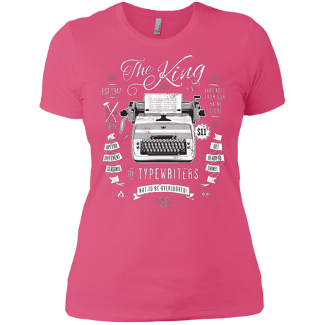 T-Shirts Hot Pink / X-Small The King of Typewriters Women's Premium T-Shirt