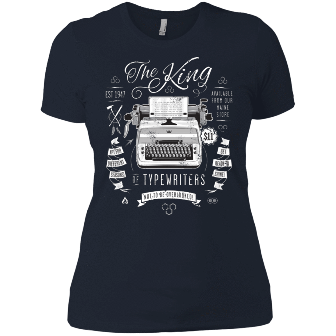 T-Shirts Midnight Navy / X-Small The King of Typewriters Women's Premium T-Shirt