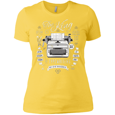 T-Shirts Vibrant Yellow / X-Small The King of Typewriters Women's Premium T-Shirt