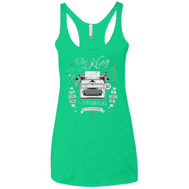 T-Shirts Envy / X-Small The King of Typewriters Women's Triblend Racerback Tank