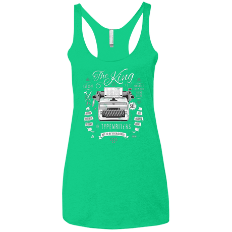T-Shirts Envy / X-Small The King of Typewriters Women's Triblend Racerback Tank