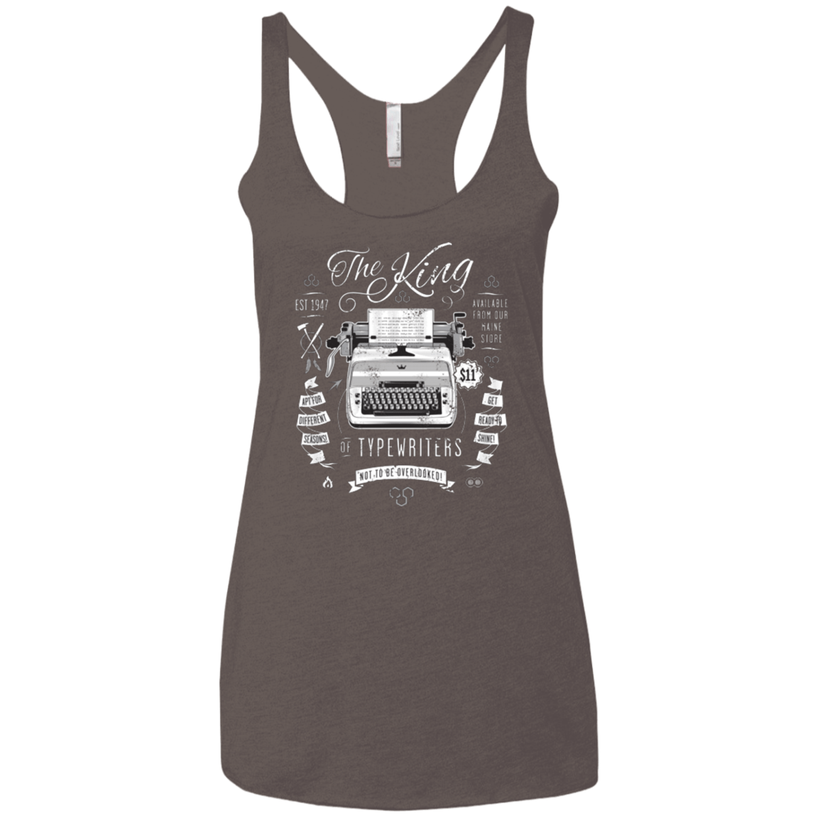 T-Shirts Macchiato / X-Small The King of Typewriters Women's Triblend Racerback Tank