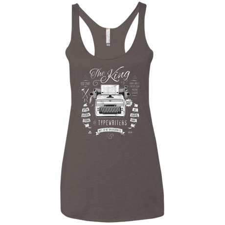 T-Shirts Macchiato / X-Small The King of Typewriters Women's Triblend Racerback Tank