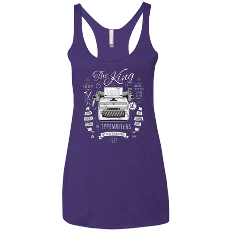 T-Shirts Purple / X-Small The King of Typewriters Women's Triblend Racerback Tank